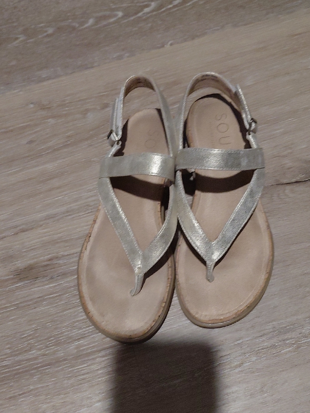 Naturalizer SOUL Metallic Silver Thong Sandals